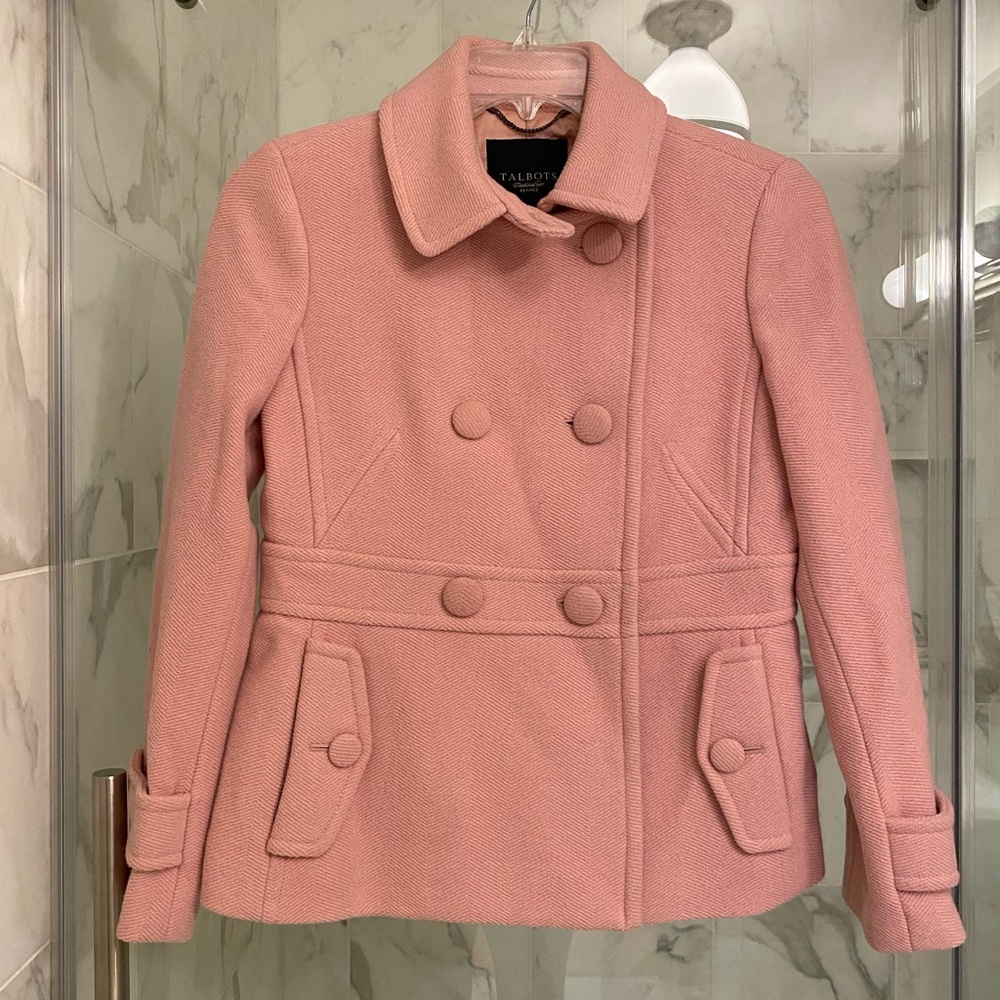 Talbots double breasted wool coat
